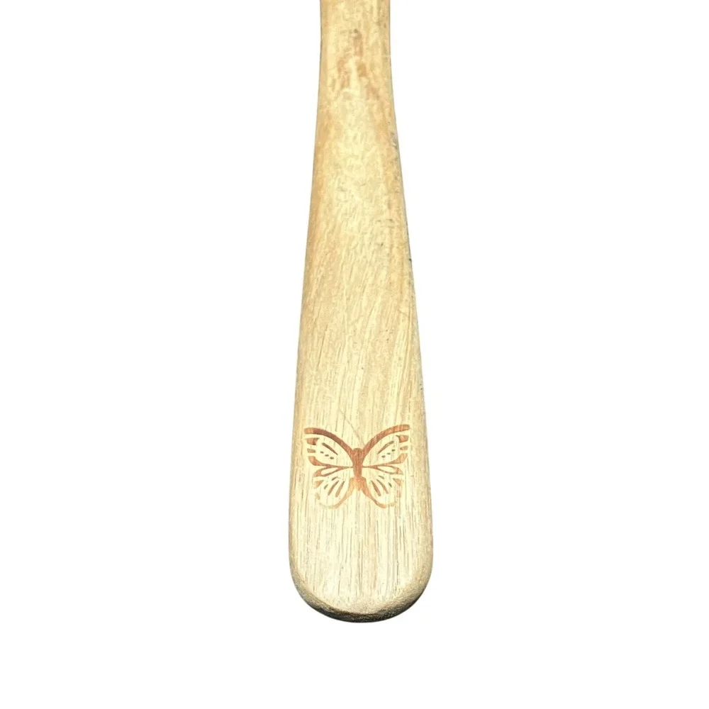 Pioneer Woman Wooden Utensil Set OS Brown Good Butterfly Floral Wood Soon Set